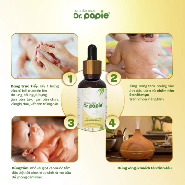 Combo Tinh Dầu Tràm Dr.Papie 30ml + Nước Tắm Thảo Dược 230ml/500ml - Dưỡng da, giảm mụn, thư giãn, giá 263.000 VND 6