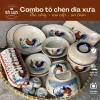 Combo tô chén dĩa gà thủ công Nam Bộ xưa - Bóng đẹp, không chân đinh, chỉ 599k