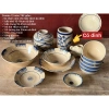 Combo tô chén dĩa phết xanh kiểu xưa 13-23 món, chân đinh, gốm xưa Nam Bộ 168k 10