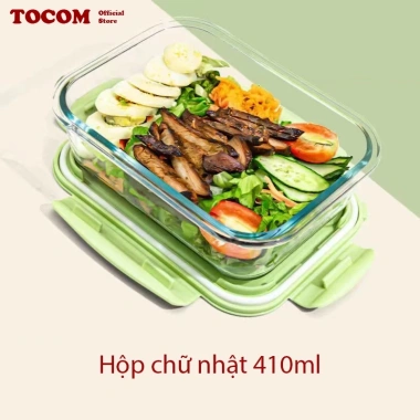 Combo TOCOM Hộp Cơm Văn Phòng Thủy Tinh 2-3 Ngăn 1.000ml + Hộp Canh + Túi Giữ Nhiệt Lò Vi Sóng Giá 125k 4
