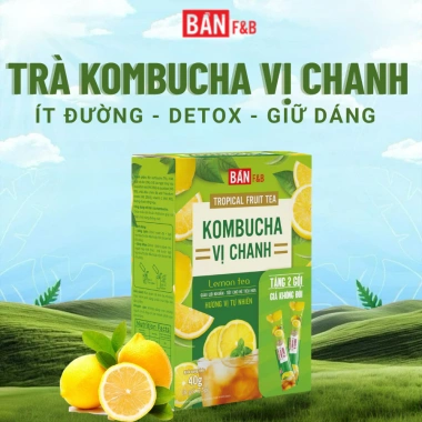 Combo Trà Kombucha 2 Gói - Lên Men, Trái Cây, Detox, Chỉ 59.000đ Giảm 50k 10