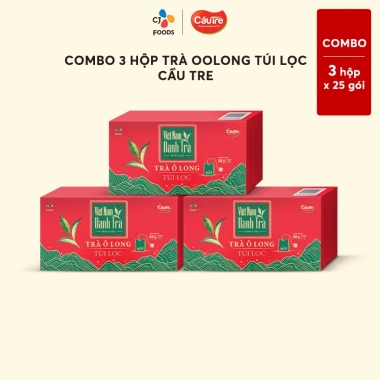 Combo Trà Oolong Túi Lọc Cầu Tre 3-5 Hộp Thưởng Thức và Pha Chế Ưu Đãi 88.320₫