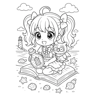 Combo Tranh Tô Màu Anime CHIBI Giấy Dày Đẹp - Giá 15.000 VNĐ, Giảm Giá Đặc Biệt 2