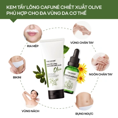 Combo Triệt Lông Bikini và Vùng Kín Cafuné - Kem 100ml + Serum Arinica 20ml Chỉ 109k 3