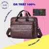 Combo túi đeo chéo da bò nam laptop 17 inch + lót chuột phím tắt 30x80 - Giá 624.500₫