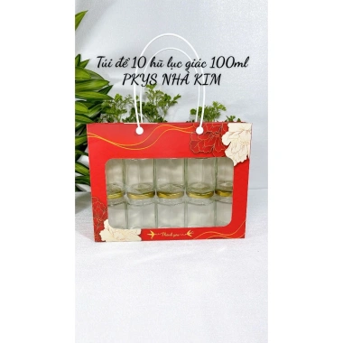 Combo túi giấy dây nhựa đựng 6 hoặc 10 hũ yến 75ml - Giá chỉ 85.000đ