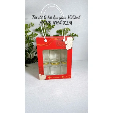 Combo túi giấy dây nhựa đựng 6 hoặc 10 hũ yến 75ml - Giá chỉ 85.000đ