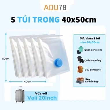 Combo Túi Hút Chân Không Đủ Size Vali – Hút Gọn Quần Áo, Chăn Bông, Máy Hút – Bán Túi Lẻ – 75.000₫ 10