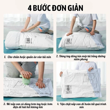 Combo Túi Hút Chân Không & Nén MM HOUSE - Tiết Kiệm Không Gian, Giá 112.476₫