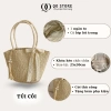 Combo Túi Mũ Cói Đi Biển Ren Nơ Xinh Xắn Nữ - Sang Trọng, Giá 107k QO STORE 3