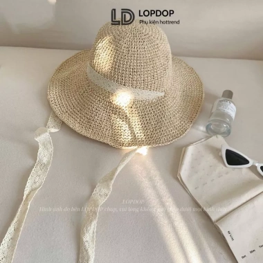 Combo Túi Mũ Cói - Kẹp Nách, Thắt Nơ, Phong Cách Nhẹ Nhàng T12M11 LOPDOP 7