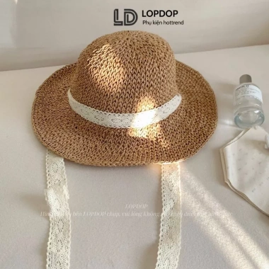 Combo Túi Mũ Cói - Kẹp Nách, Thắt Nơ, Phong Cách Nhẹ Nhàng T12M11 LOPDOP 8