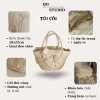 Combo túi mũ đi biển cho bạn gái - Mũ cói nơ ren vintage, giảm giá chỉ 52.000 VND 5