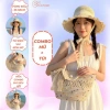Combo túi và mũ đi biển chụp hình kèm nơ xinh - Thời trang, Giá ưu đãi 138k 2