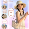 Combo túi và mũ đi biển chụp hình kèm nơ xinh - Thời trang, Giá ưu đãi 138k 3