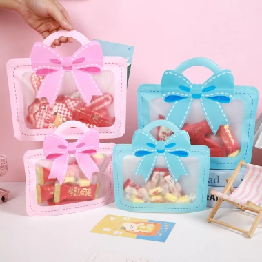 Combo Túi Zip Nơ Mẫu 2.025 - Phụ kiện, quà tặng, bánh kẹo nougat 2 màu, 25.000 VND