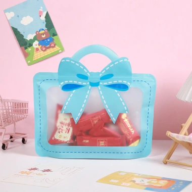 Combo Túi Zip Nơ Mẫu 2.025 - Phụ kiện, quà tặng, bánh kẹo nougat 2 màu, 25.000 VND