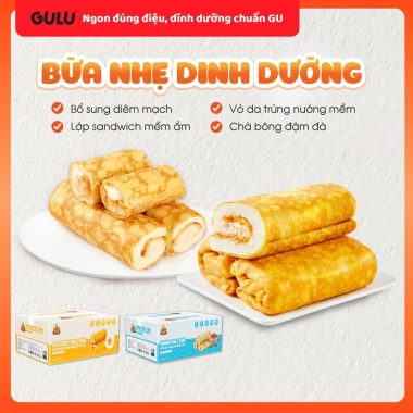 Combo Ưu Đãi Bánh Da Trứng Cuộn Kem Tươi, Chà Bông + Bánh Diêm Mạch GuluFoods Giá 115k 2