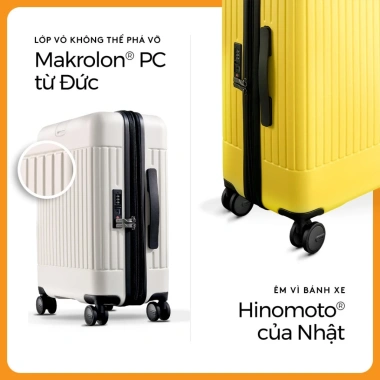 Combo Vali Kéo Du Lịch Nikki Max Vali Chống Trầy, Khóa Mở Rộng, Bảo Hành Trọn Đời 20/24/28 inch 12,570,000₫