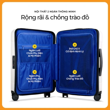 Combo Vali Kéo Du Lịch Nikki Max Vali Chống Trầy, Khóa Mở Rộng, Bảo Hành Trọn Đời 20/24/28 inch 12,570,000₫