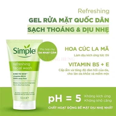 Combo Vaseline Healthy Bright SPF50+ 300ml + Sữa rửa mặt Simple 50ml - Chống nắng, làm sạch, 199k 2