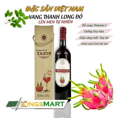 Combo Veng Thanh Long Đỏ & Trắng 750ml TAZON - Tiết kiệm 22% - Giá ưu đãi 686.000₫