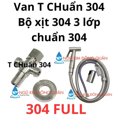 Combo Vòi Xịt Vệ Sinh SUS Inox 304 + Van Nước Chữ T - Lắp Đơn Giản, 65.000₫ 4 Combo Vòi Xịt Vệ Sinh SUS Inox 304 + Van Nước Chữ T - Lắp Đơn Giản, 65.000₫ 4