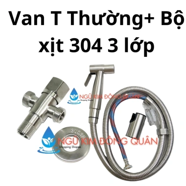 Combo Vòi Xịt Vệ Sinh SUS Inox 304 + Van Nước Chữ T - Lắp Đơn Giản, 65.000₫ 6 Combo Vòi Xịt Vệ Sinh SUS Inox 304 + Van Nước Chữ T - Lắp Đơn Giản, 65.000₫ 6