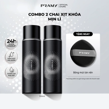 Combo Xịt Cố Định Makeup PRAMY 2 x 100ml - Giữ Nền Lâu Trôi, Dưỡng Ẩm Kiềm Dầu, Phù Hợp Mọi Loại Da - Giá 313.000 VND 9 Combo Xịt Cố Định Makeup PRAMY 2 x 100ml - Giữ Nền Lâu Trôi, Dưỡng Ẩm Kiềm Dầu, Phù Hợp Mọi Loại Da - Giá 313.000 VND 9