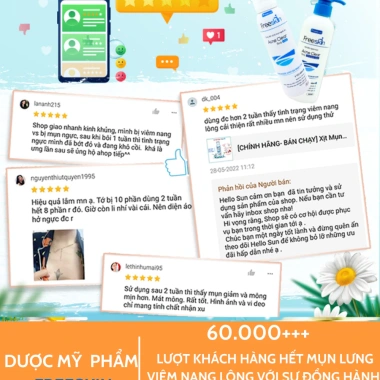 Combo Xịt Mụn Lưng Freeskin + Gel Tắm Giảm Mụn, Sáng Da, Xông Thâm – 159.000₫