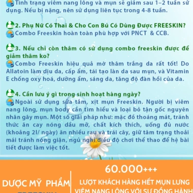 Combo Xịt Mụn Lưng Freeskin + Gel Tắm Giảm Mụn, Sáng Da, Xông Thâm – 159.000₫
