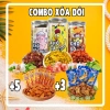 Combo Xóa Đôi 3 Hũ Đồ Ăn Vặt Khô Gà, Khô Mực, Khô Bò, Khô Heo và Chân Gà, Bimbim Cánh Gà - Giảm Giá 149k