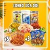 Combo Xóa Đôi 3 Hũ Đồ Ăn Vặt Khô Gà, Khô Mực, Khô Bò, Khô Heo và Chân Gà, Bimbim Cánh Gà - Giảm Giá 149k 3