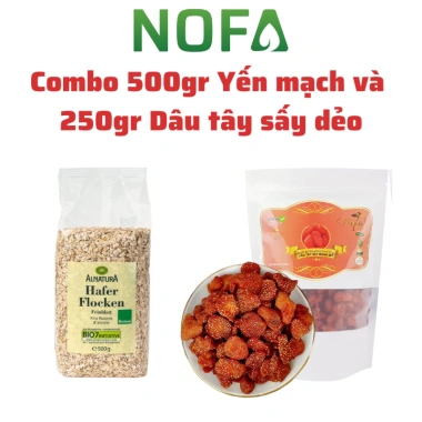 Combo Yến mạch 500g + Dâu tây sấy 250g Nofa Food – Giá 200.000₫, giảm 18% 2