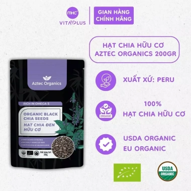 Combo Yến Mạch & Hạt Chia Aztec Organics 200g: Dinh Dưỡng Cao, Giảm Cân, Giá 240k 3