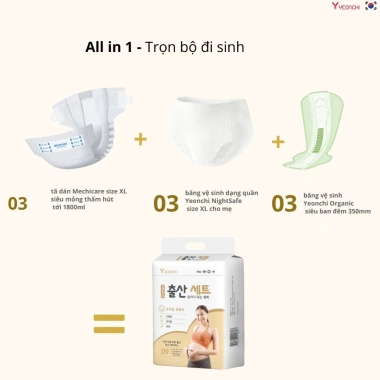 Combo Yeonchi cho mẹ bầu & đi sinh siêu mỏng, siêu hút ẩm Nhật Bản bông Organic - Giá 150.000đ 3