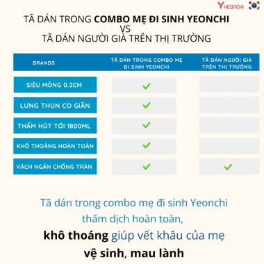 Combo Yeonchi cho mẹ bầu & đi sinh siêu mỏng, siêu hút ẩm Nhật Bản bông Organic - Giá 150.000đ 5