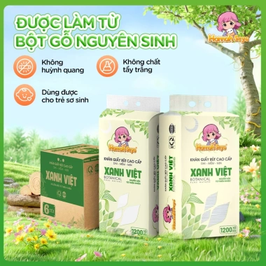 Combo12 12 bịch khăn giấy rút treo tường Xanh Việt Hannal Seyo 1.200 tờ 4 lớp mềm mịn - 255.000₫ 3 Combo12 12 bịch khăn giấy rút treo tường Xanh Việt Hannal Seyo 1.200 tờ 4 lớp mềm mịn - 255.000₫ 3