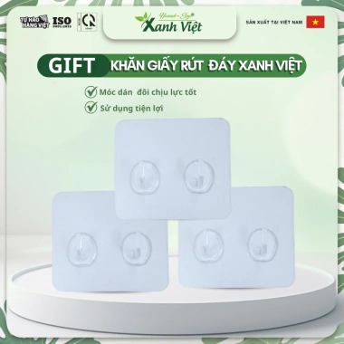 Combo12 12 bịch khăn giấy rút treo tường Xanh Việt Hannal Seyo 1.200 tờ 4 lớp mềm mịn - 255.000₫