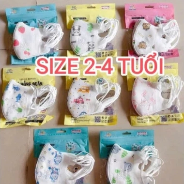 Comboo 100 khẩu trang 5D trẻ em - 9A, chống nắng, UV, giá chỉ 39.900₫