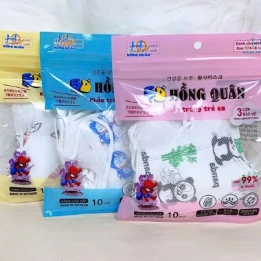 Comboo 100 khẩu trang 5D trẻ em - 9A, chống nắng, UV, giá chỉ 39.900₫