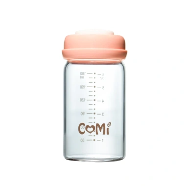 COMI Bình Thủy Tinh Trữ Sữa 180ml Bé Dung – Cổ Rộng, Kết Nối Máy Hút Sữa, An Toàn 10