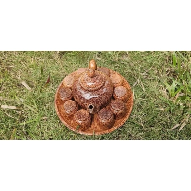 Compo bộ bình trà gỗ dừa 10 ly VIP - loại 1, đĩa 22cm, giá chỉ 295.000₫ 8 Compo bộ bình trà gỗ dừa 10 ly VIP - loại 1, đĩa 22cm, giá chỉ 295.000₫ 8