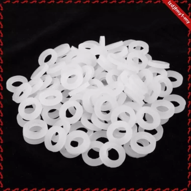 Con dấu phẳng cao su trắng Silicone vòi hoa sen Gasket Seal 100 chiếc - 124.300đ