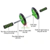 Con lăn tập bụng 2 4 bánh Siêu Rẻ tặng thảm lót giảm mỡ tại nhà giá 135.200đ 4