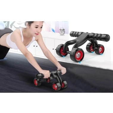 Con lăn tập bụng 4 bánh - Dụng cụ tập cơ bụng + Thảm lót, giảm giá 129k