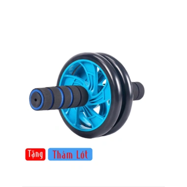 Con Lăn Tập Bụng 4 Bánh + Thảm Lót - Dụng Cụ Thể Dục, Cơ Bụng, Cơ Tay Hàng Loại 1 Giá Tốt