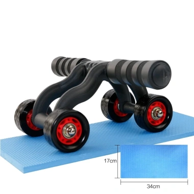 Con Lăn Tập Cơ Bụng Yoga Gym 4 Bánh - Thảm Cao Cấp Giá 109.000