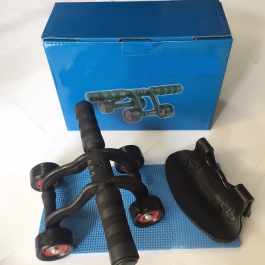 Con Lăn Tập Cơ Bụng Yoga Gym 4 Bánh - Thảm Cao Cấp Giá 109.000