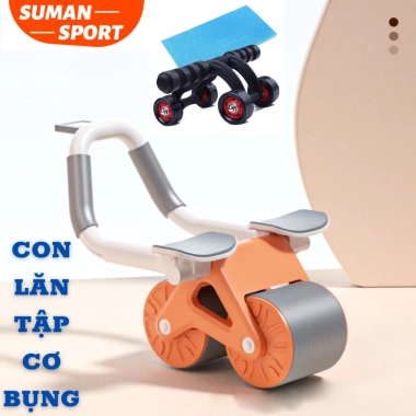 Con Lăn Tập Cơ Bụng Yoga Gym 4 Bánh - Thảm Cao Cấp Giá 109.000